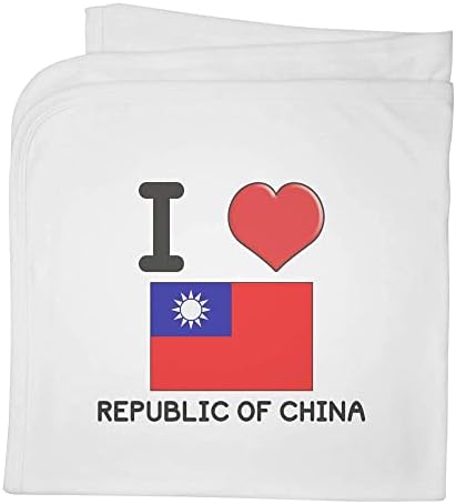 Azeeda 'אני אוהב את הרפובליקה של סין' שמיכה / צעיף כותנה