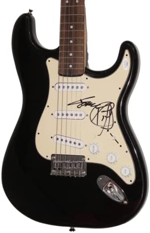 ג 'ימי קליף חתם על חתימה בגודל מלא פנדר שחור סטראטוקסטר גיטרה חשמלית ד עם ג' יימס ספנס ג 'יי. אס. איי אימות-סמל