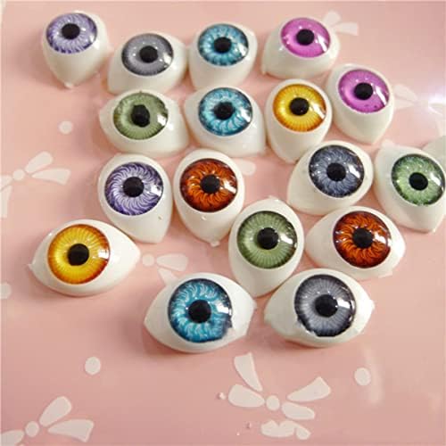 Sewacc 200 pcs בובות עיניים גלגלי עיניים חצי מייצרים עיני כיסוי DIY מעורב: מלאכה ילדים מזויפים דרקון