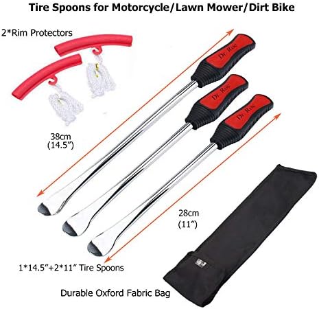 דר רוק צמיג כפות מנוף אופנוע אופניים אופניים דשא מכסחת צמיג כלים משתנים עם תיק 1x14.5 אינץ '2x11 אינץ
