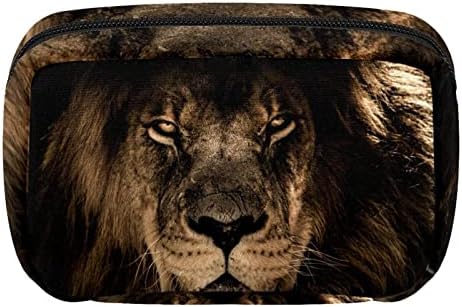 תיק איפור לא -איסי, תיק קוסמטיקה של אריה אפריקאית תיק נייד טיול טיולים מארגן מארגן אביזרי מארז