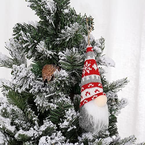 Pitayaa 10 יח 'קישוטי חג המולד של גנום, גמדים שוודים שדונים קטיפה תלויה על עץ חג המולד, קישוטים
