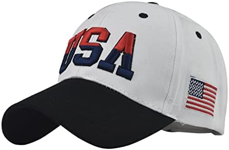 נקבה נייטרלית נייטרלי קיץ אמריקה דגל רקמה כובעי בייסבול כובע מתכוונן מגני כובעים שחורים