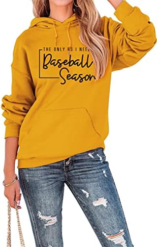 ה- BS היחיד שאני צריך זה עונת הבייסבול סווטשירט קפוצ'ון בייסבול נשים סוודר סוודר סוודר צמרות חובב בייסבול