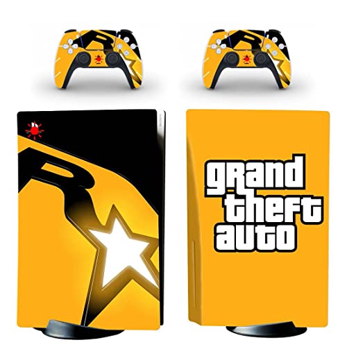 עבור PS4 Slim - Game Grand Gta Theft ו- Auto PS4 או PS5 מדבקת עור לפלייסטיישן 4 או 5 קונסולה ובקרים מדבקות