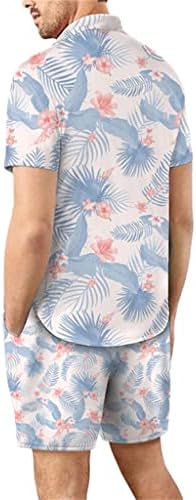 SEASD חולצות רופפות מזדמנים חליפות חוף קיץ לגברים מכנסיים קצרים מודפסים שרוולים קצרים