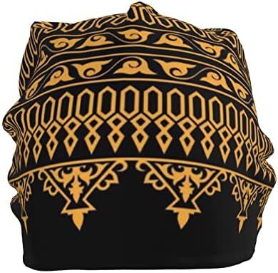 MANQINF אפריקני כובע כפה כפוף יוניסקס כובע חורפי חם סרוג כובע גולגולת כפה לגברים נשים
