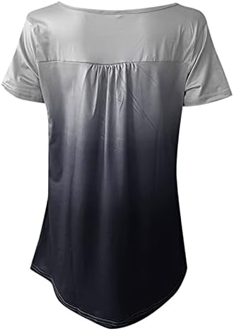 שרוולים קצרים טוניקה צמרת נשים מזדמנים רופפים פלוס גודל V צוואר חולצות הנלי קיץ חולצה מתאימה מתאימה
