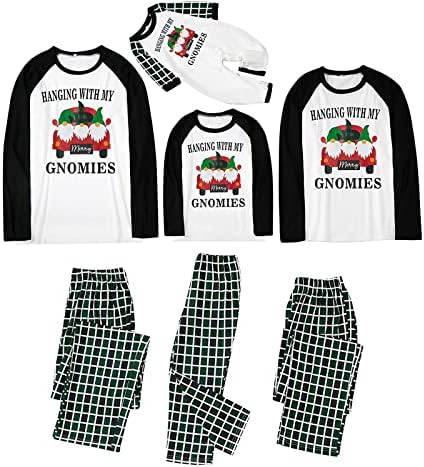 משפחה של ארבעה פיג ' מות חג מולד תואמות סט איילים וחולצות מודפסות משובצות ומכנסיים ארוכים בגדי טרקלין 2022 ערכות