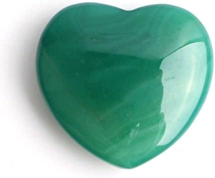 Seewoode AG216 1PC גביש טבעי צורת לב תליון ירוק אבן אבן חן שרשרת רייקי ריפוי קולקציית מתנה אהבה