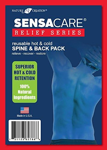 חבילת טיפול חם וקר עמוד השדרה והגב כרית חימום טבעית וניתנת לשימוש חוזר על ידי סנסקייר