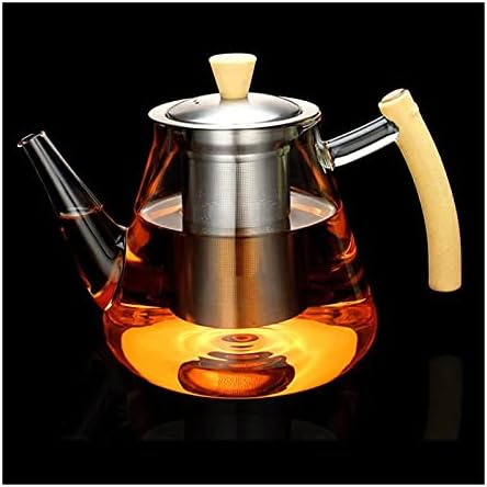 קומקום תה מבושל קומקום עמידות לחום עמיד בפני חום קומקום פילטר נירוסטה סיר תה 1000 מל כוס תה כוס תה