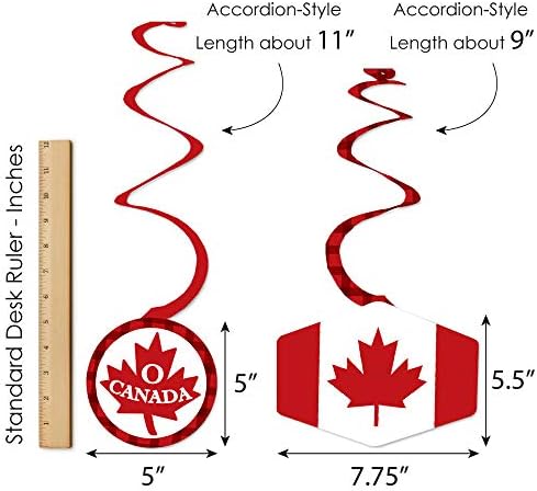נקודה גדולה של אושר יום קנדה - המסיבה הקנדית התלויה קישוטים אנכיים ומערבולים תלייה עיצוב וירטואלי