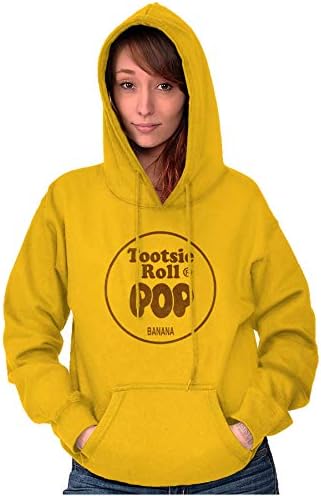 Brisco Brands Tootsie Roll Pop Banana Banana Hoodie Hood Savenshirt נשים