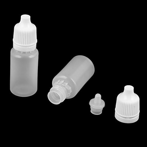 מדחום מים מפלסטיק וטיימרים טפטפת סחיטה נוזלית בקבוק ריק לבן 10 מיליליטר טיימרים קיבולת 20 יחידות