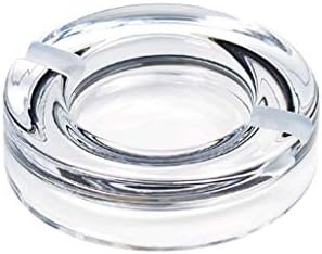 Uxzdx זכוכית מאפרה-סיבוב זכוכית שקופה מאפרה סלון משרד גביש גביש סיגריות סיגריות