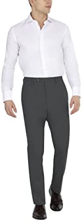 חליפת גברים מודרנית בכושר ביצועים גבוהים מפרידה בין מכנסי שמלה, מוצק פחם, 32 וואט על 30 ליטר