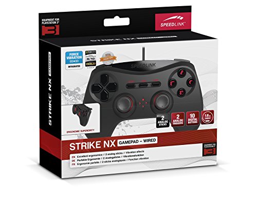 Speedlink Strike NX USB Gamepad עבור PS3, שחור-SL-440400-BK