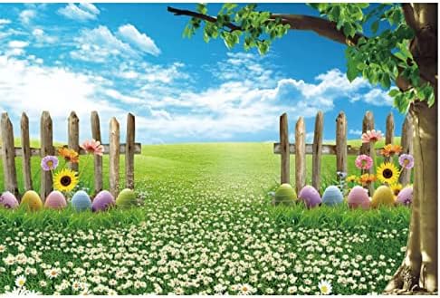 אביב פסחא רקע לצילום ירוק דשא כחול שמיים חמניות ביצי עץ פרק יילוד דיוקן תמונה רקע צילום וידאו 7 6 רגליים
