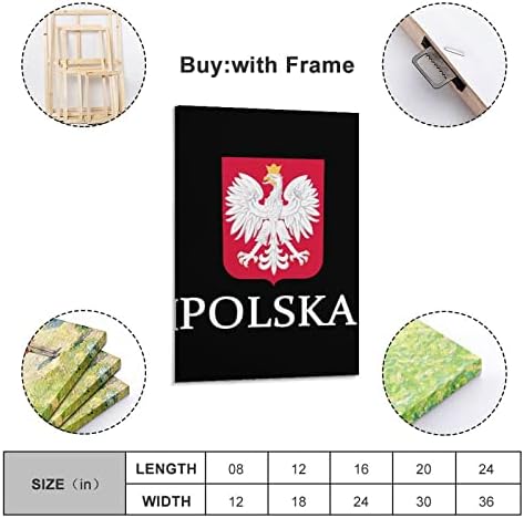 דגל פולסקה פולני פטריוטי מודפס ציור קיר אמנות יצירות אמנות מודרניות תמונה תלויה אנכית לקישוט