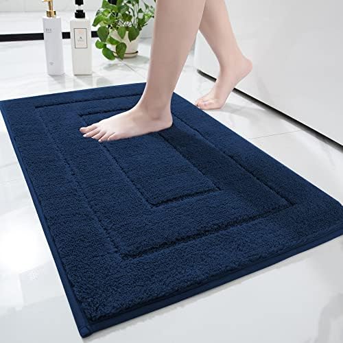 מחצלת שטיח אמבטיה, שטיחי אמבטיה מיקרופייבר רכים וסופגים במיוחד, מחצלת מקלחת אמבטיה מדובללת קטיפה