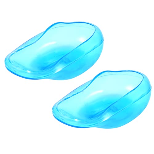 2 יחידים מגן כיסוי אוזניים כחול אנטי מכתים מכתים פלסטיק מגן על אוזניים מפני הצבע מספרות רחצה