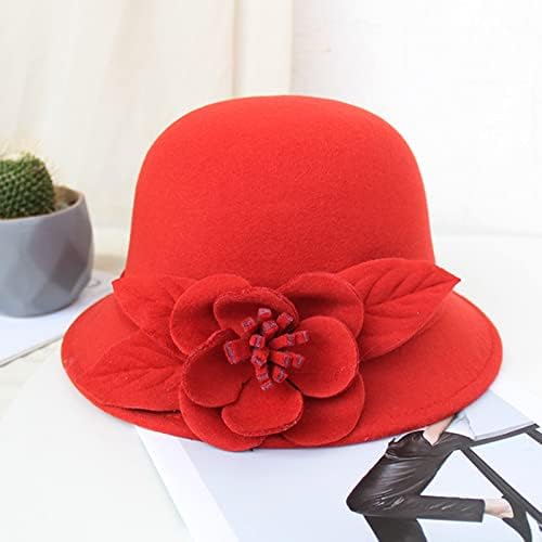 כובע חורף Keusn לנשים סתיו ונשים פרחי חורף סביב כובע האגן המזדמן של דייג מזדמן