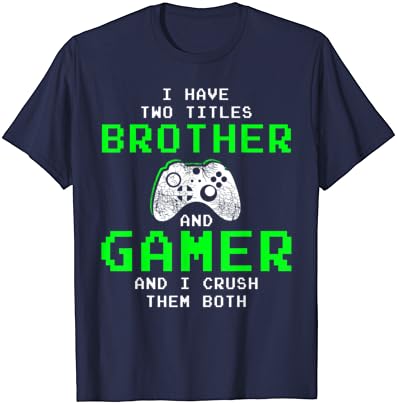 מצחיק משחקי אחים טי-גיימר מתנות לבני נוער קצר שרוול חולצה