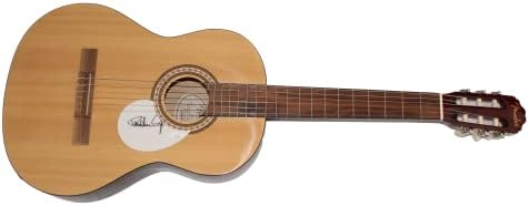 פול סטנלי חתם על חתימה בגודל מלא פנדר גיטרה אקוסטית עם ג 'יימס ספנס אימות ג' יי. אס. איי קואה-הכוכב של נשיקה-חם