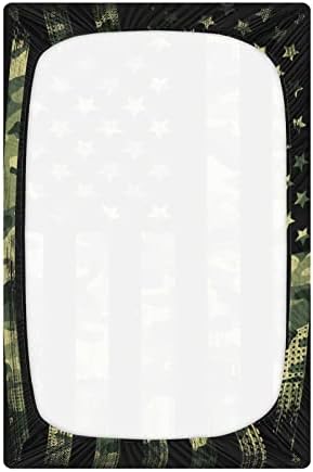 דגל אמריקאי של אלזה עם גליון עריסה של גראנגה גראנג 'סדין בסינט מצויד לבנים פעוטות תינוקות, מיני מידה 39 x 27