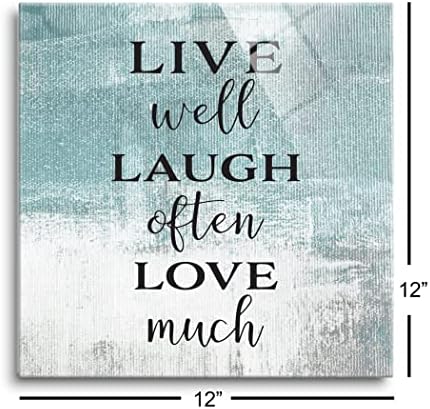 חי טוב צחוק אהבה צהבה דהייה 12 x 12 קיר זכוכית