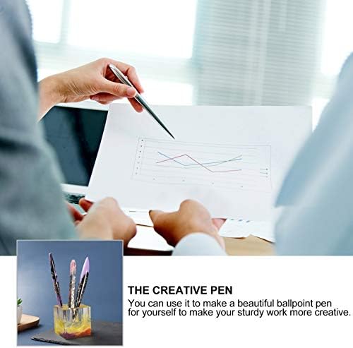 Healifty 3pcs צורת עט צורה שרף תבניות עט עט כדורי סיליקון עם 50 עטים למילוי למלאכות נרות עט DIY