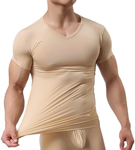 יופידה גברים של סקסי תחתוני חולצות קצר שרוול חולצה רשת מוחלט למעלה גופיית הלבשת