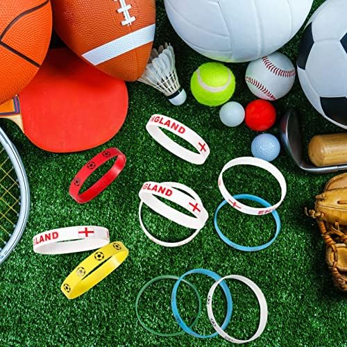 20 יחידות ספורט מאוורר צמידי סיליקון צמיד גומי כדורגל כדורגל צמידי אופנה ספורט רצועת יד עבור