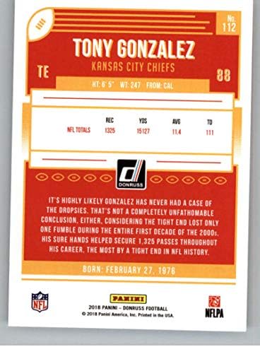 2018 דונרוס כדורגל 112 טוני גונזלס קנזס קנזס ראשי כרטיסי מסחר רשמי NFL