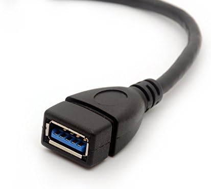 BSHTU USB 3.0 זווית כבל הרחבה מתאם 90 מעלות סוג A זכר לחיבור במהירות גבוהה, סופר מהיר 5GBPS נתונים העברת