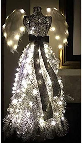 Vixen Light Angel עץ חג המולד מלאכותי, מואר לפני LED, קישוט חג המולד