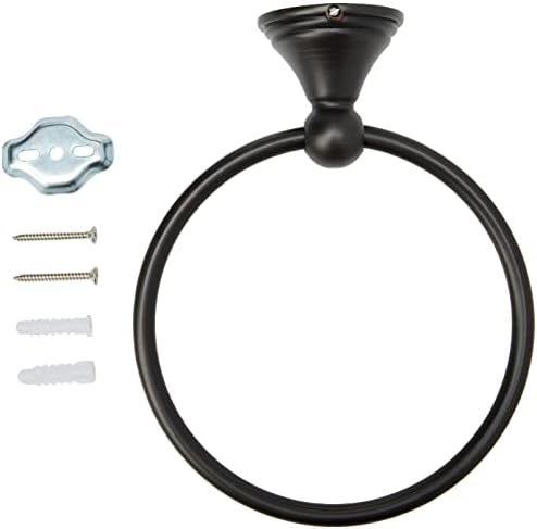 יסודות אמזון א. ב. -807-או טבעת מגבת מודרנית, קוטר 6.3 אינץ', ברונזה משפשפת שמן