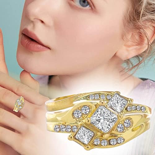 טבעות לנשים סטיות יהלום טבעת אירוסין לחתונה של נשים זהב רוז זהב חיקוי זהב זירקון טבעת
