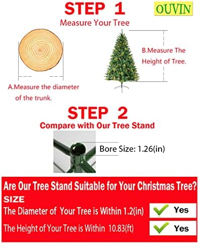 עץ עץ חג המולד של Ovov 4 רגל כרית גומי מתכת ברזל 4 רגל עם בורג אגודל ≠ 25.6