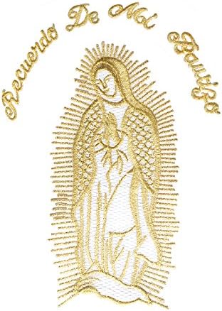 6 חתיכות ערך סיטונאי מגרש הבתולה מרי מריה גוואדלופה טבילה ברזל רקום מכסף זהב על תיקון