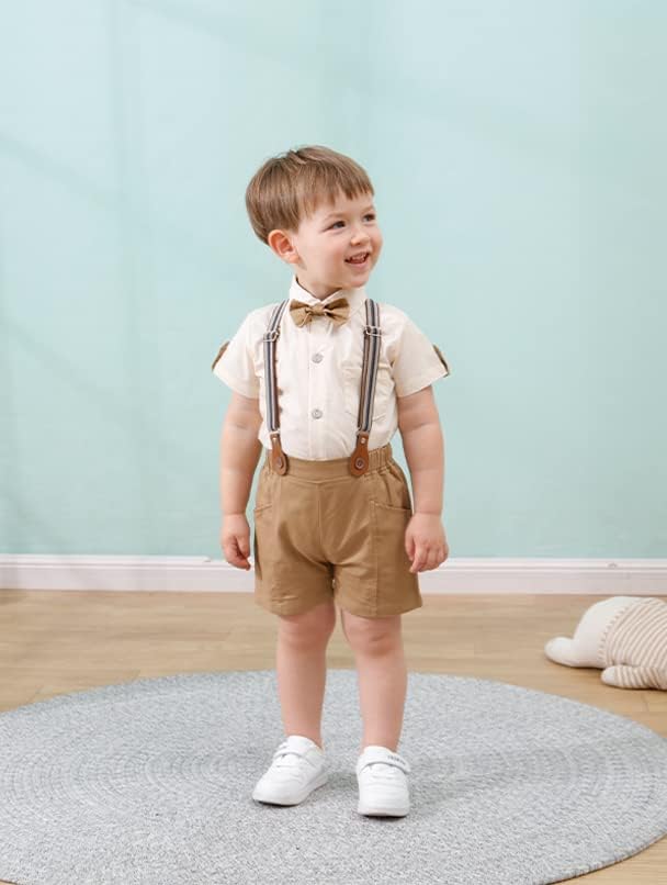סולוי בייבי בגדים חליפות חליפות לשמלת פעוטות חולצת פרפר ארוך תלבושות לתינוקות שרוול קצר