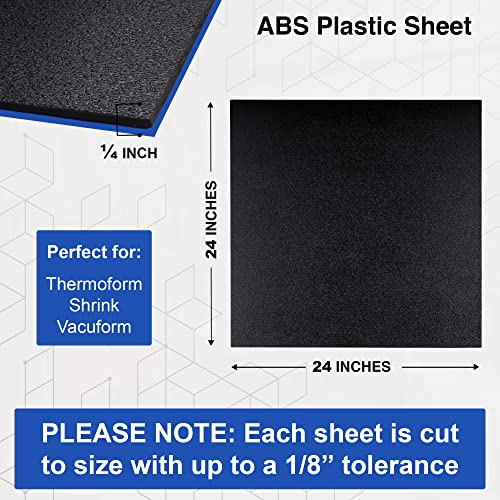 גיליון פלסטיק של דוקו ABS בעובי 1/4 אינץ 'בעובי 12 אינץ