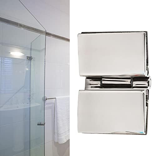 Vtosen נירוסטה ציר שטוח דו צדדי לדלתות מקלחת זכוכית - אביזר אמבטיה אידיאלי