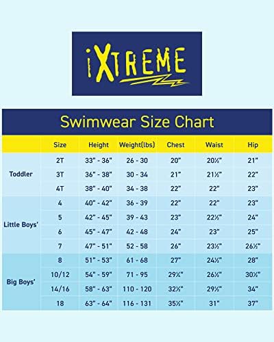 סט מגן פריחה של בנים איקסטרים - 2 חלקים עד 50 + חולצת שחייה יבשה מהירה ובגד ים