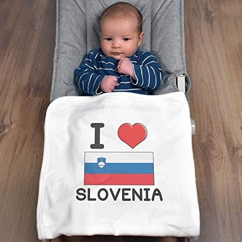 Azeeda 'אני אוהב סלובניה' שמיכה / צעיף כותנה כותנה