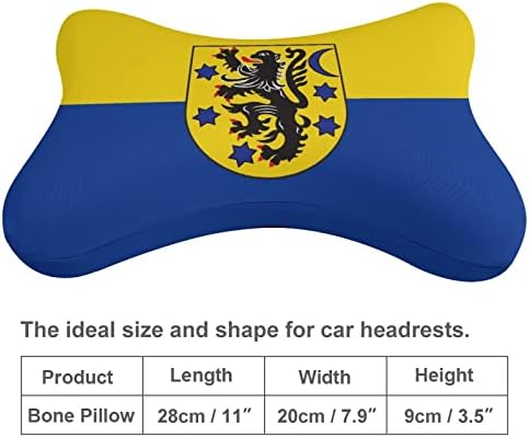 דגל של כרית צוואר מכונית של טיץ 'של 2 כריות משענת ראש אוטומטית בצורת עצם כרית למכונית נסיעה דקורטיבית ביתית