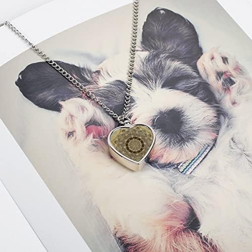 בציר נוי המנדלה מעגל עם הורוסקופ נשים של זיכרון לב בצורת כד תליון שרשרת מזכרות תכשיטי עבור חיות מחמד כלב