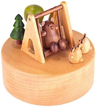 קופסת מוזיקת ​​עץ ייחודית של Zlbyb, מתנת יום הולדת מעשית לבוטיק חנום, לזכרים ונקבות, גודל: 11x11x9.5