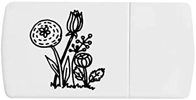 קופסת גלולות 'פרחים' של אזידה עם מפצל טבליות